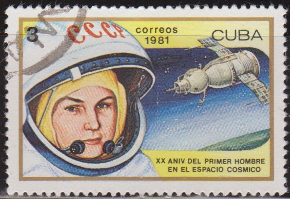 Cuba 1981 Scott 2401 Sello * Astronauta Astronaute Aniv. 1º Hombre en el Espacio l'homme dans l'espace Timbres 